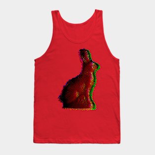 Easter Chocolate Bunny Snack Glitch Tank Top